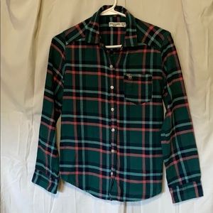 Abercrombie Kids Flannel Shirt Girls Size 13/14
